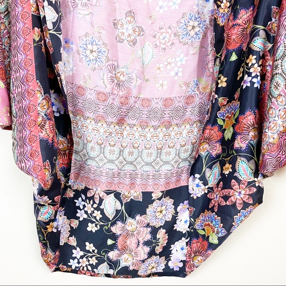 Kachel X Anthropologie Floral Paisley Silk Kimono - Picture 5 of 8